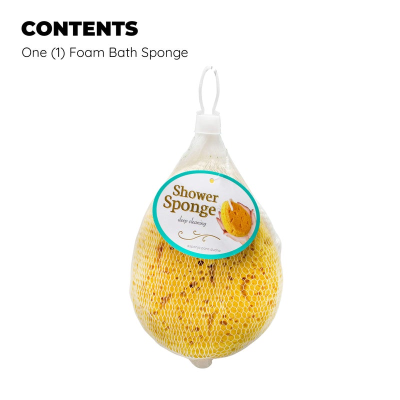 Jacent Deep Cleaning Sea Foam Bath and Body Sponge  1-Pack  Sponge for Bathing  Scrubbing Sponge  Bathing Sponge  Exfoliating Sponge  Body Sponge for Adults  Teens  and Children - Image 2